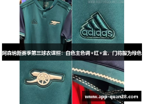 阿森纳新赛季第三球衣谍照：白色主色调+红+金，门将服为绿色